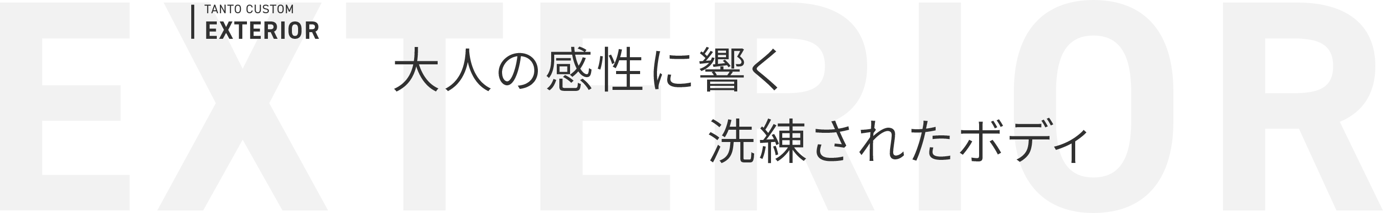 大人の感性に響く洗練されたボディ